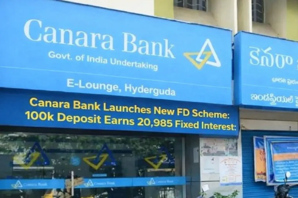 Canara Bank Launches New FD Scheme: 100k Deposit Earns 20,983 Fixed Interest.