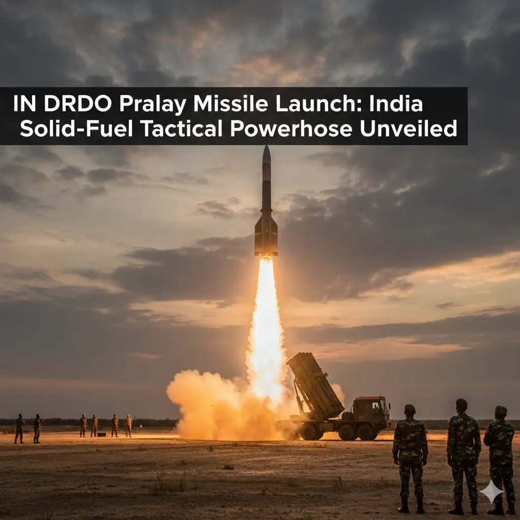 IN DRDO Pralay Missile Launch: India Solid-Fuel Tactical Powerhouse Unveiled.