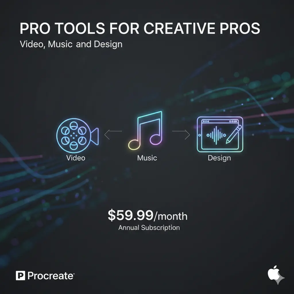 Apple Creator Studio Pricing: Pro Tools Video, Music and Design Pros