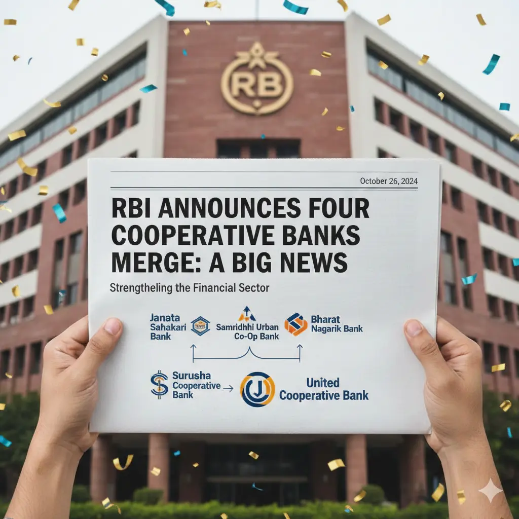 RBI announces that four Cooperative Banks merge: A Big News