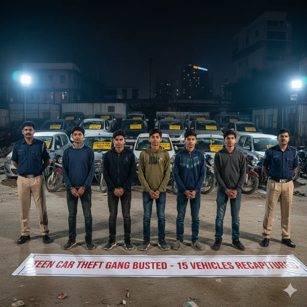 Teen Car Theft Gang in Chandigarh Police, 15 Vehicles Recaptured