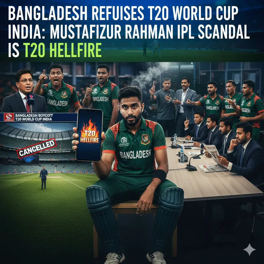Bangladesh refuses to play T20 world cup matches in India: Mustafizur Rahman IPL Scandal is T20 hell fire