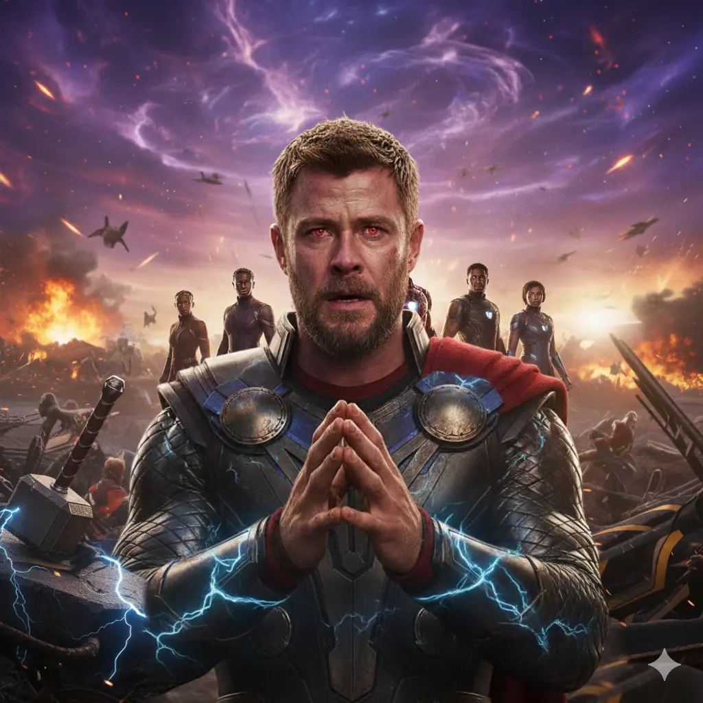 Thor in his Emotional Doomsday Plea: A Heart-Wrenching Scene in the Endgame of Marvel.