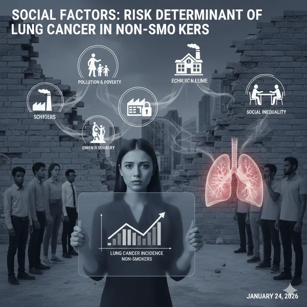 The social factors are the risk determinant of lung cancer in non-smokers