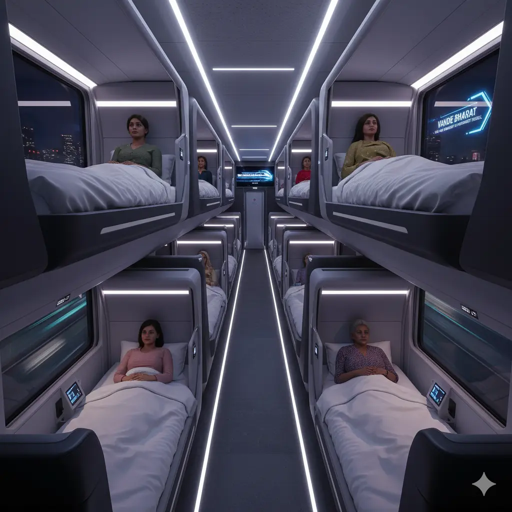 The New standard in Overnight Travel is provided by the First Vande Bharat Sleeper Train of India