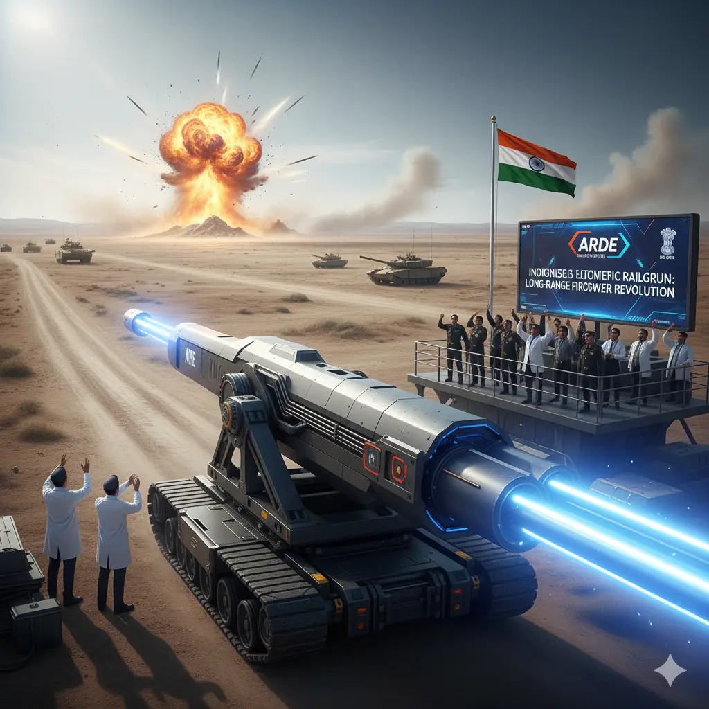 ARDE Indemnifies Native Electromagnetic Railgun: Long-range firepower revolution by Indian Army.