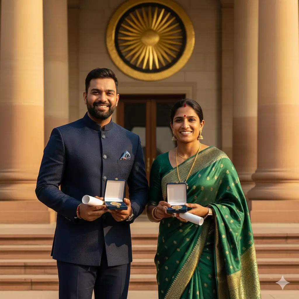 Rohit-Harmanpreet Bag Padma Shri Glory