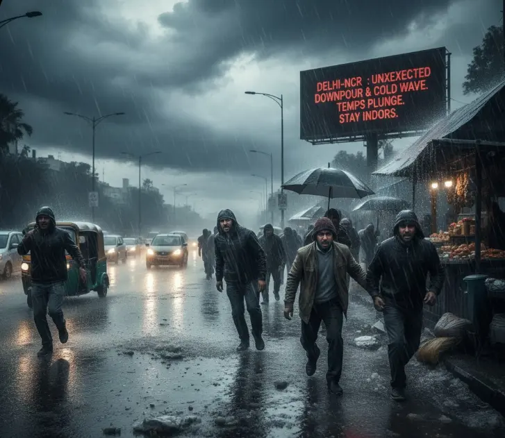 DelhiNCR Horrified by unexpected downpour in the midst of inhumane cold wave: Temperaments are bound to plunge down further.