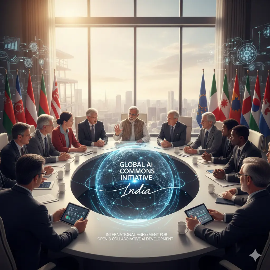 India Pushes International Agreement on AI Commons.