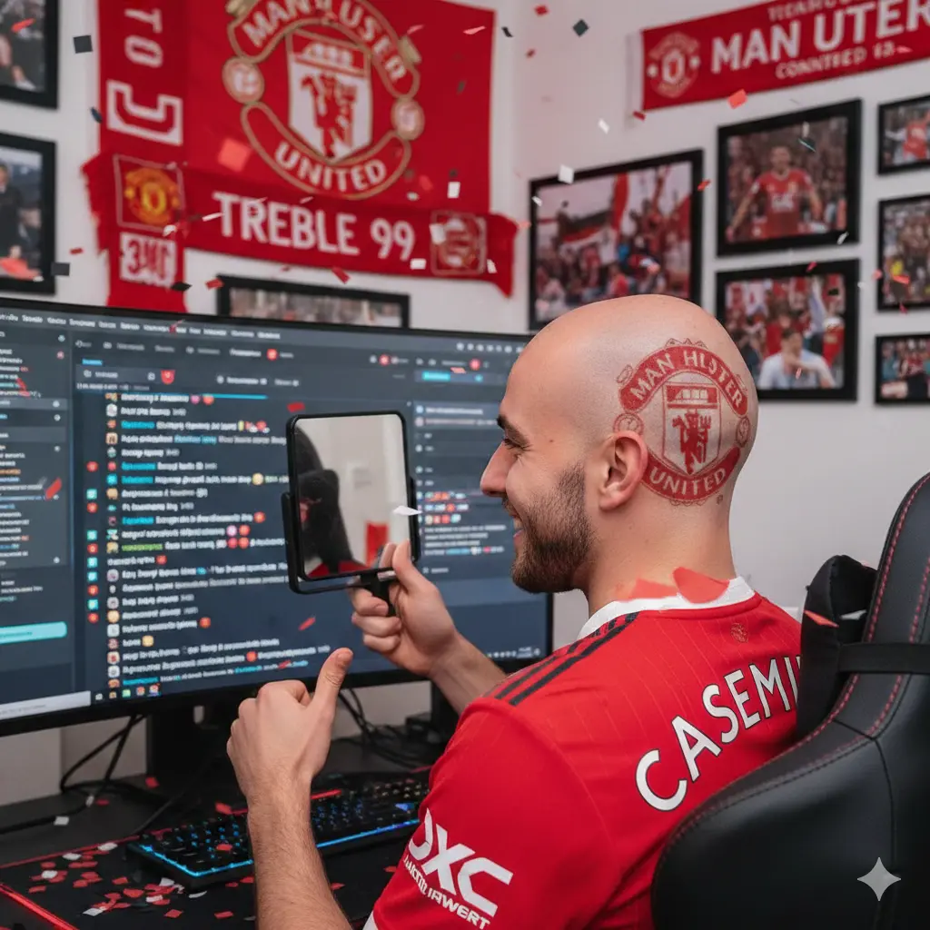 Man Utd Fan Honors Haircut Bet Before 265K Viewers