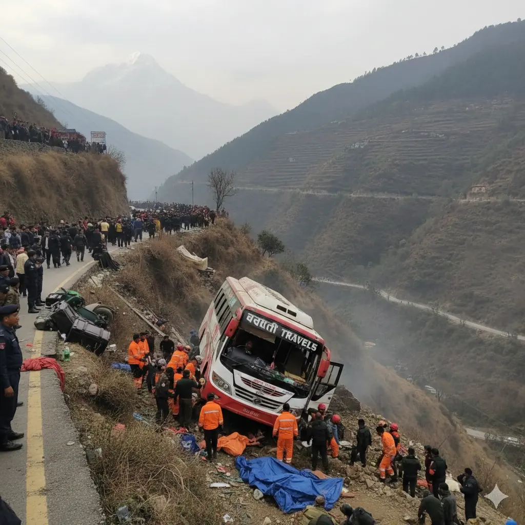 Barati Bus Crash in Nepal: Dozens Feared Dead