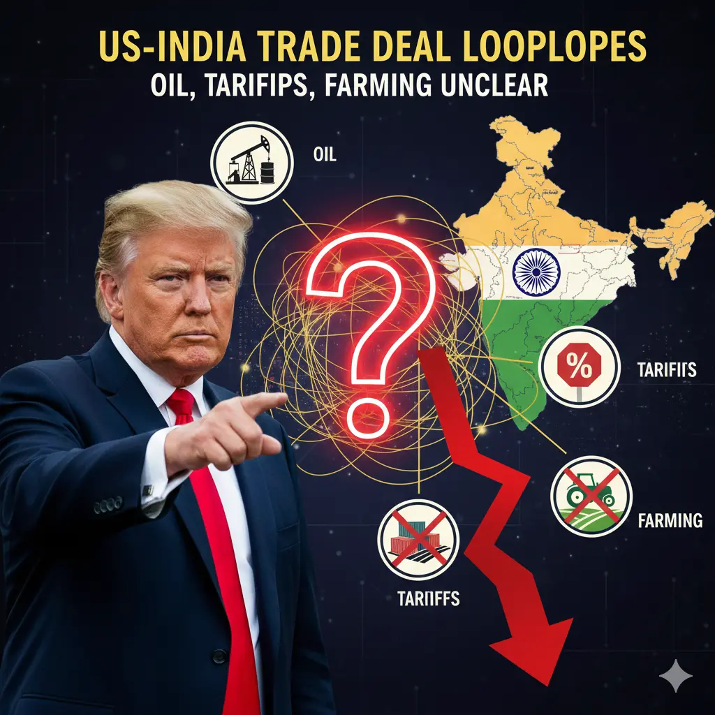 Cases of US-India Trade Deal Loopholes: Oil, Tariffs, Farming Unclear.