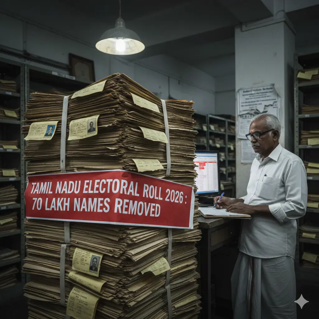 Tamil Nadu Electoral Roll 2026: 70 Lakh Names Removed