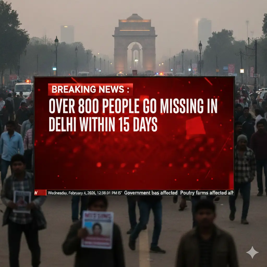 Over 800 People Go Missing in Delhi Within 15 Days