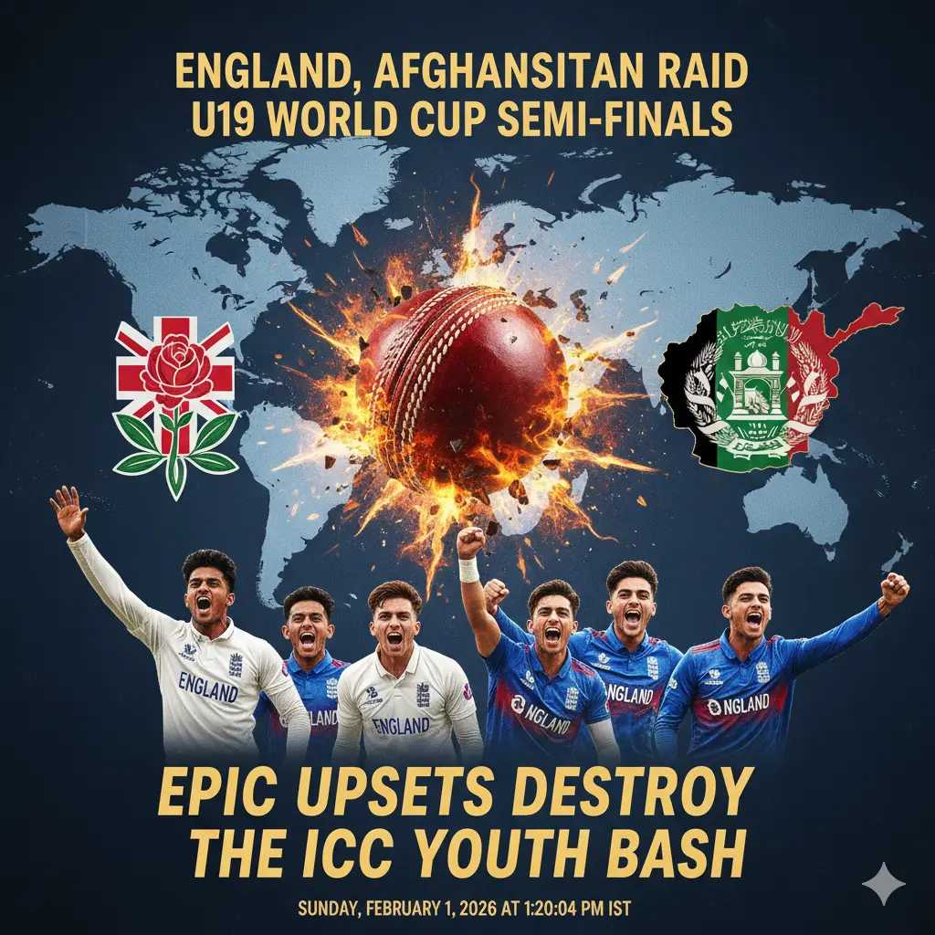 England, Afghanistan raid the U19 world cup Semi Finals: Epic Upsets Destroy the ICC Youth Bash