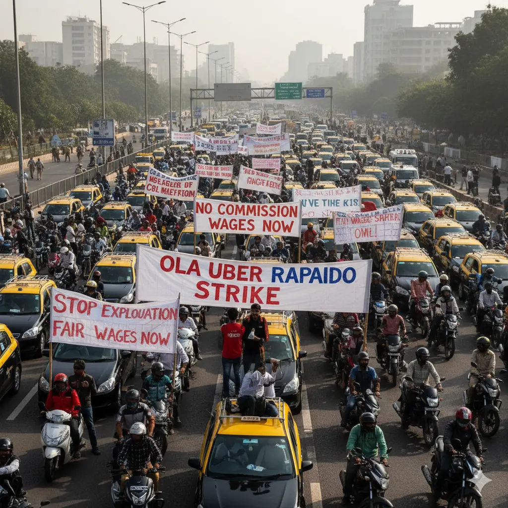 Ola, Uber, Rapido Drivers Hold Nationwide Strike