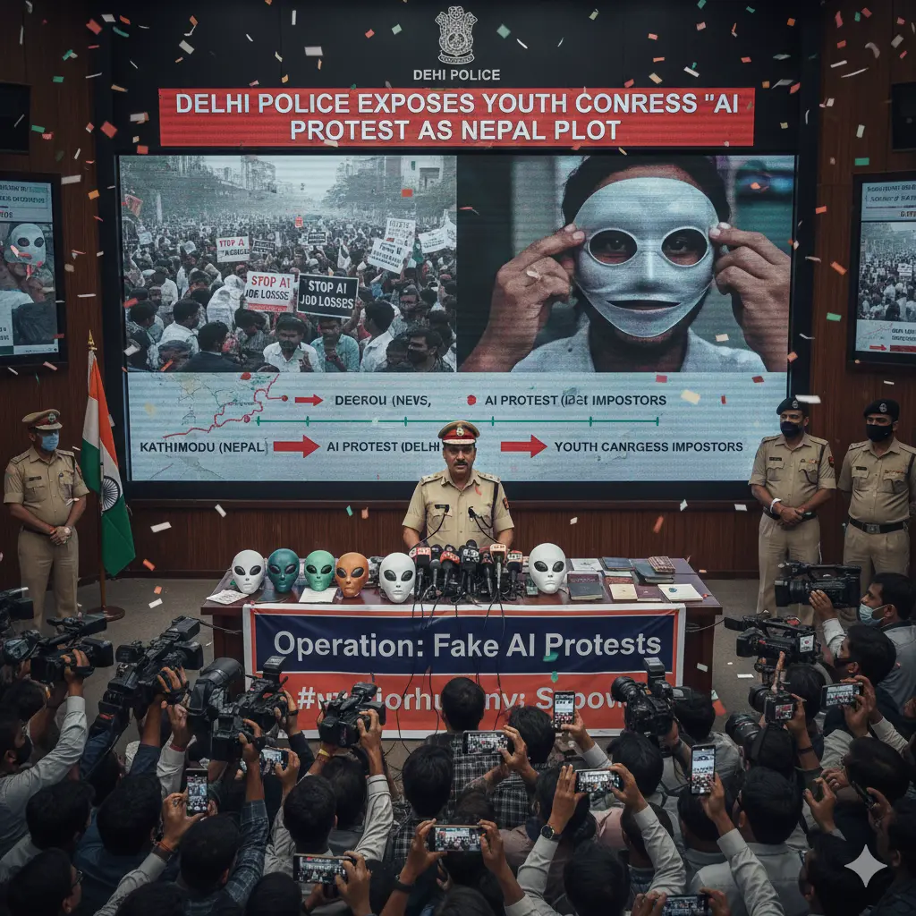 Delhi Police Expose AI Protest as Nepal Conspiracy