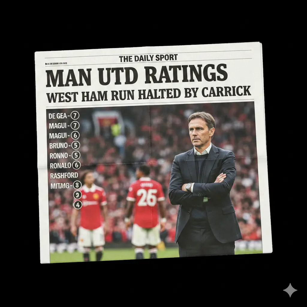 Man Utd Ratings West Ham Run Halted by Carrick