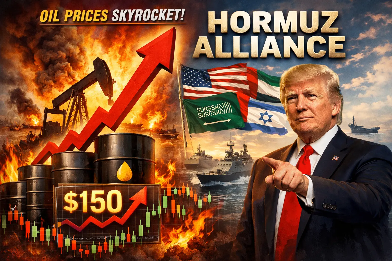 Oil Prices Skirocket as Trump forms Hormuz Alliance.