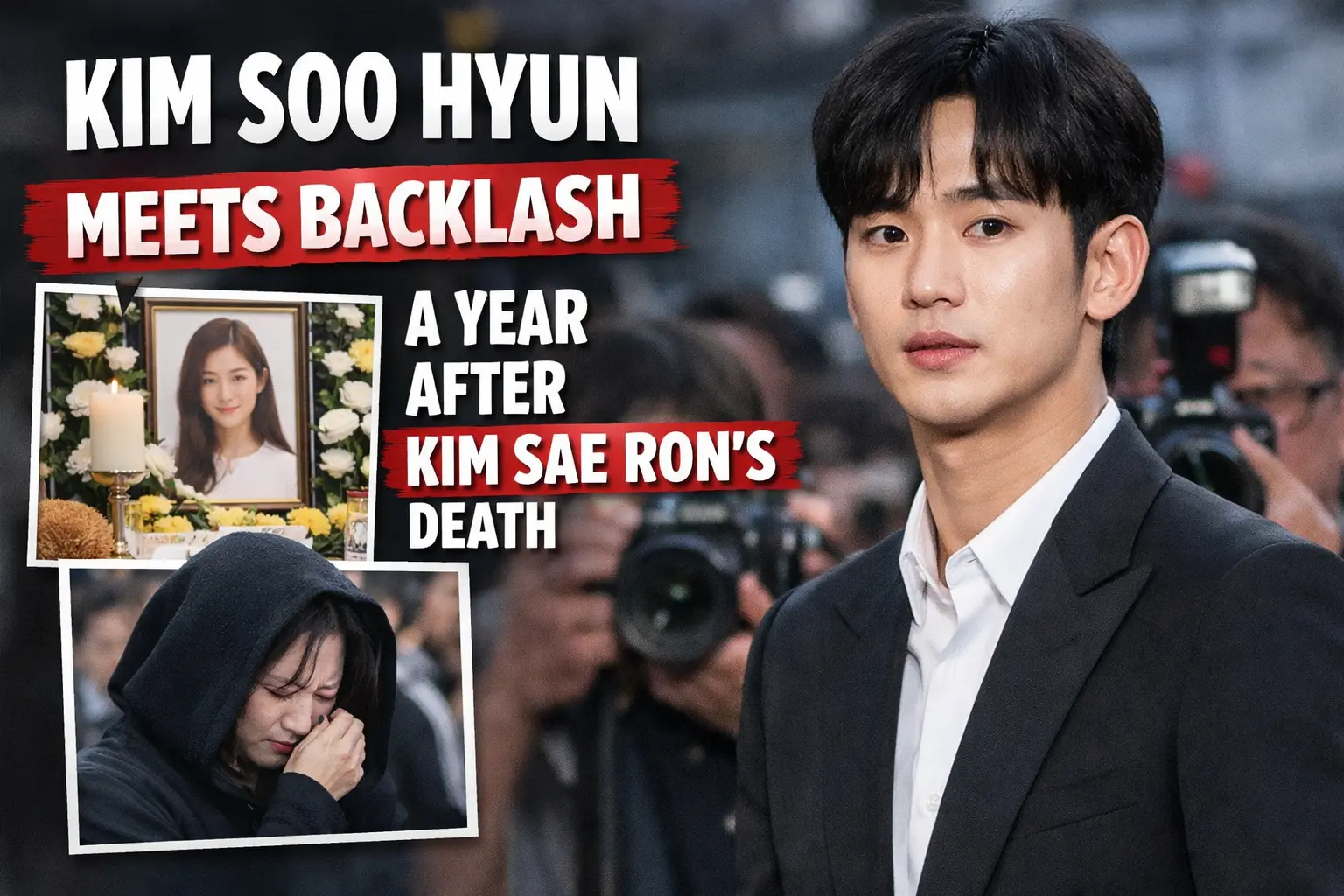 Kim Soo Hyun Meets Backlash a Year after Kim Sae Ron Death.