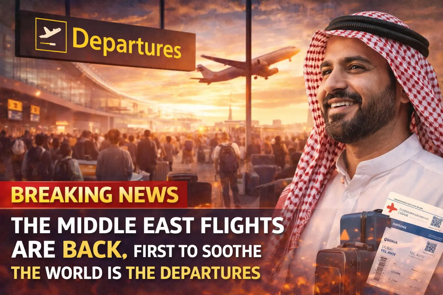 The Middle East Flights are Back: First to Soothe the world is the Departures.