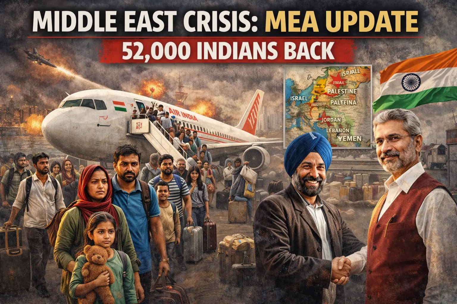 Middle East Crisis: MEA Update 52,000 Indians back.