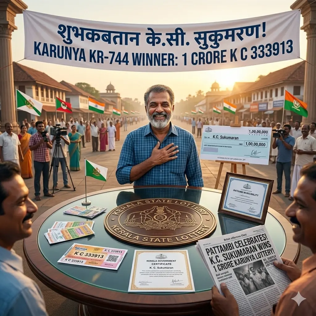 Kerala kerunya KR-744 Winner 1 Cr K C 333913.