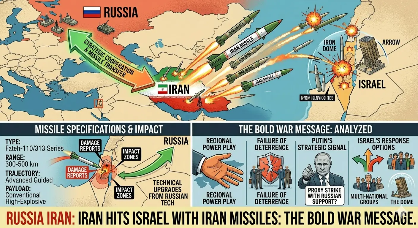 Russia Iran Iran hits Israel with Iran missiles: The bold war message.