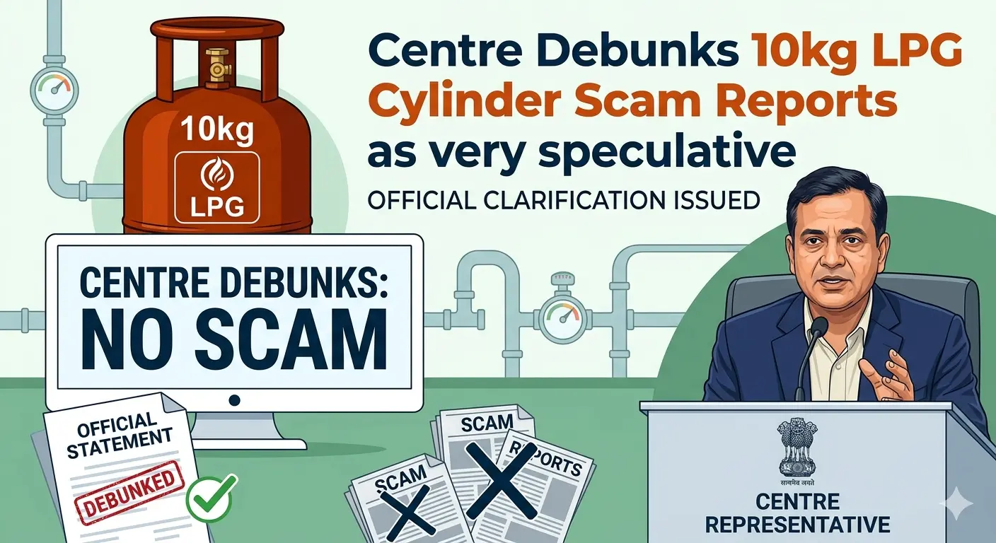 Centre Debunks 10kg LPG Cylinder Scam Reports as very speculative.