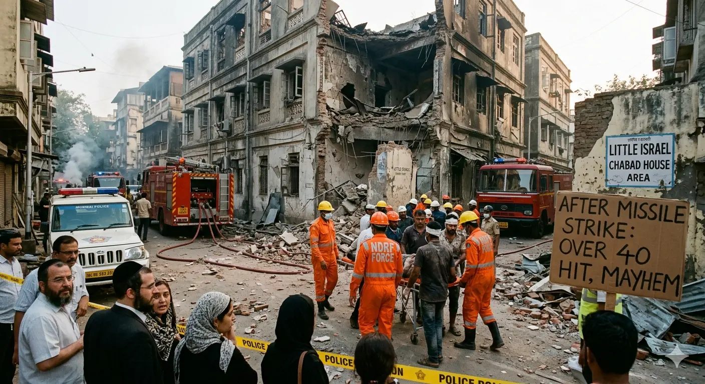 Mumbai Little Israel After an Irani Missile Strike: 40 and more hit in mayhem.