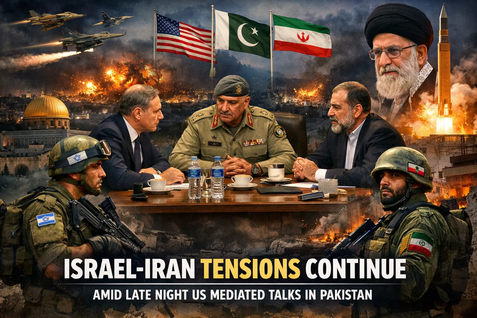 Israel Iran Tensions Continue Amid Late Night US Mediated Talks in Pakistan