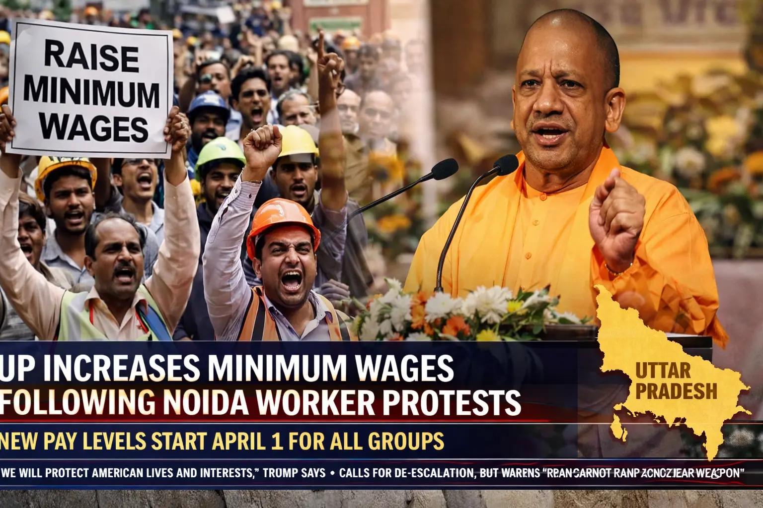 Uttar Pradesh Increases Minimum Wages Following Noida Worker Protests New Pay Levels Start April 1 for All Groups