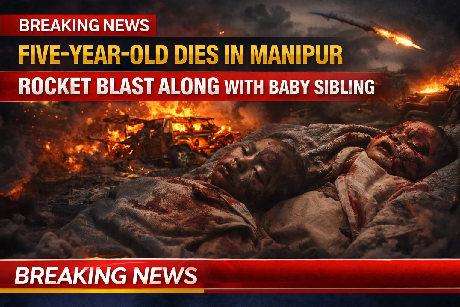 Five Year Old Dies in Manipur Rocket Blast Along with Baby Sibling