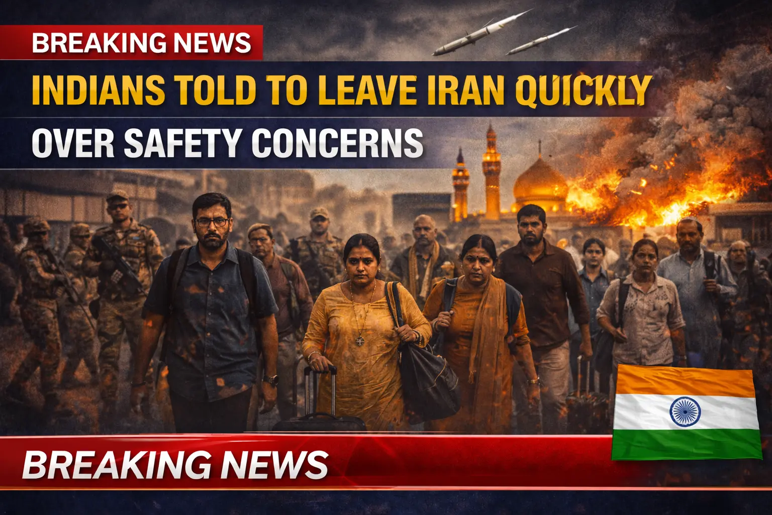 Indians Told to Leave Iran Quickly Over Safety Concerns
