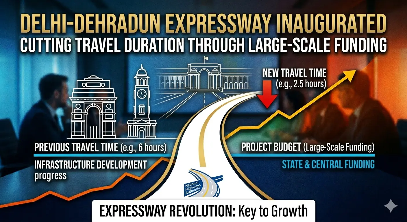 Delhi Dehradun Expressway Inaugurated Cutting Travel Duration Through Large-Scale Funding
