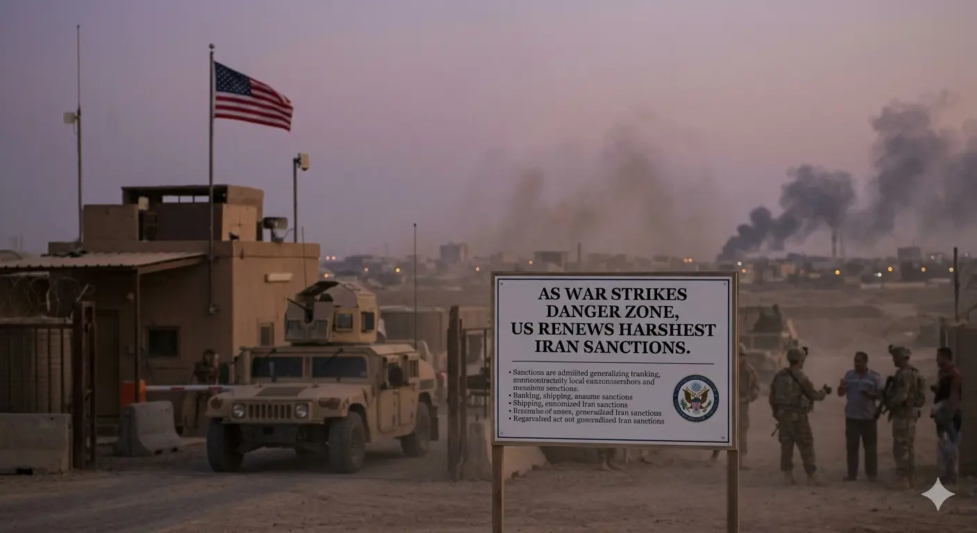 As War Strikes Danger Zone, US Renews Harshest Iran Sanctions.