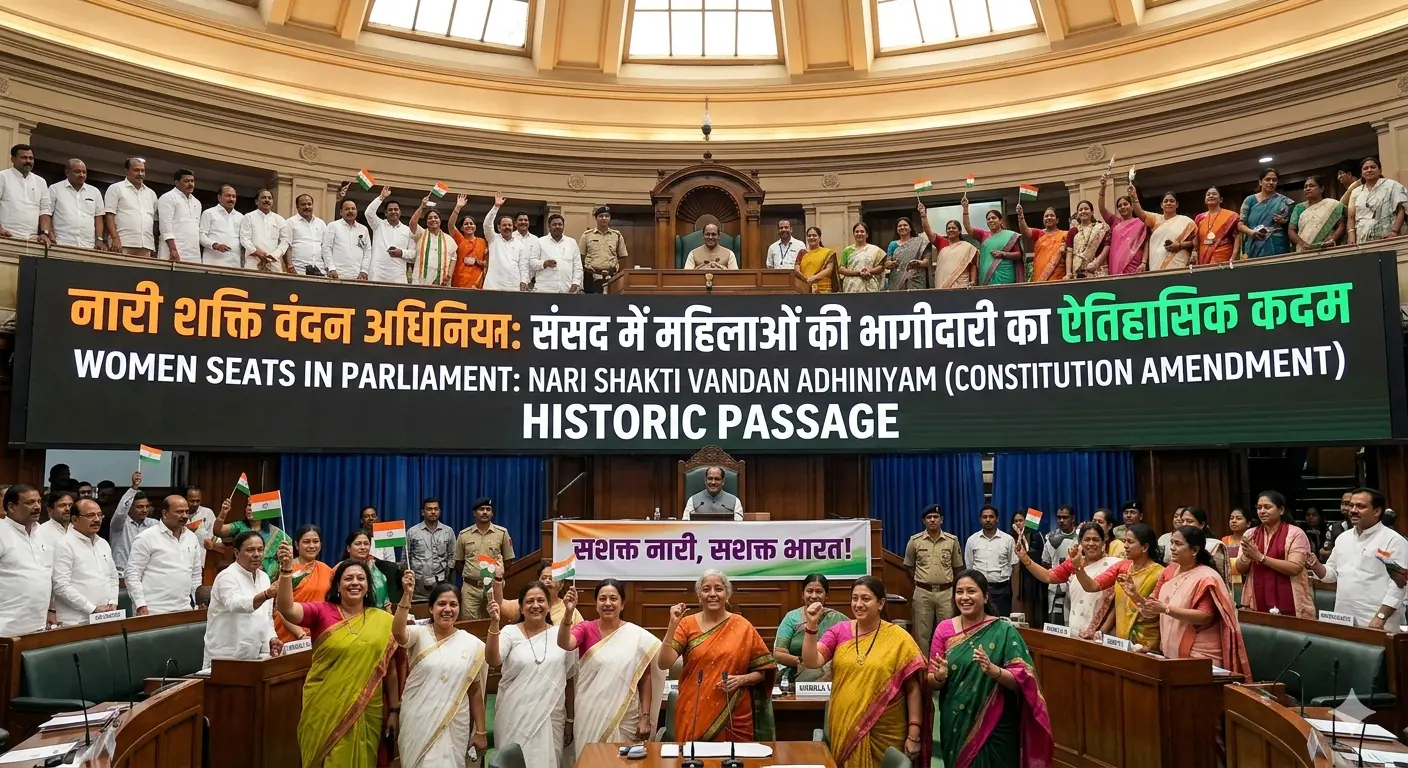 Women Seats in Parliament: Nari Shakti vandan Adhiniyam.