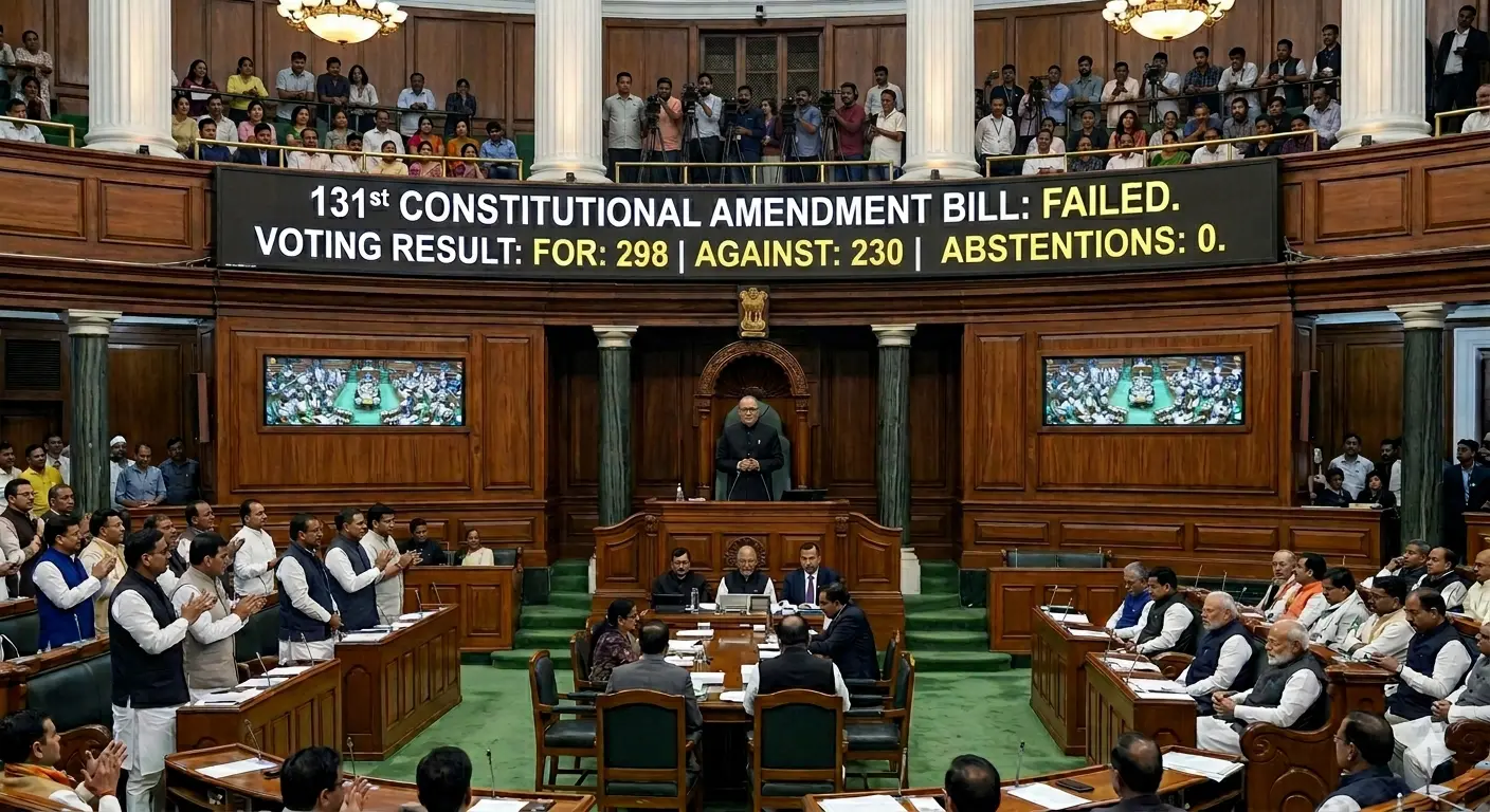 131st Amendment Bill Falls Short in Lok Sabha